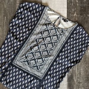 Lucky Brand | NWOT Printed Woven Mix Top